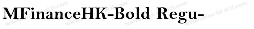 MFinanceHK-Bold Regu字体转换